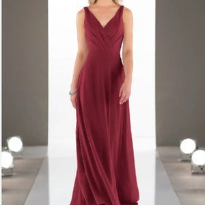 Sorella Vita Burgundy Long Bridesmaid Dress (Size 10)
